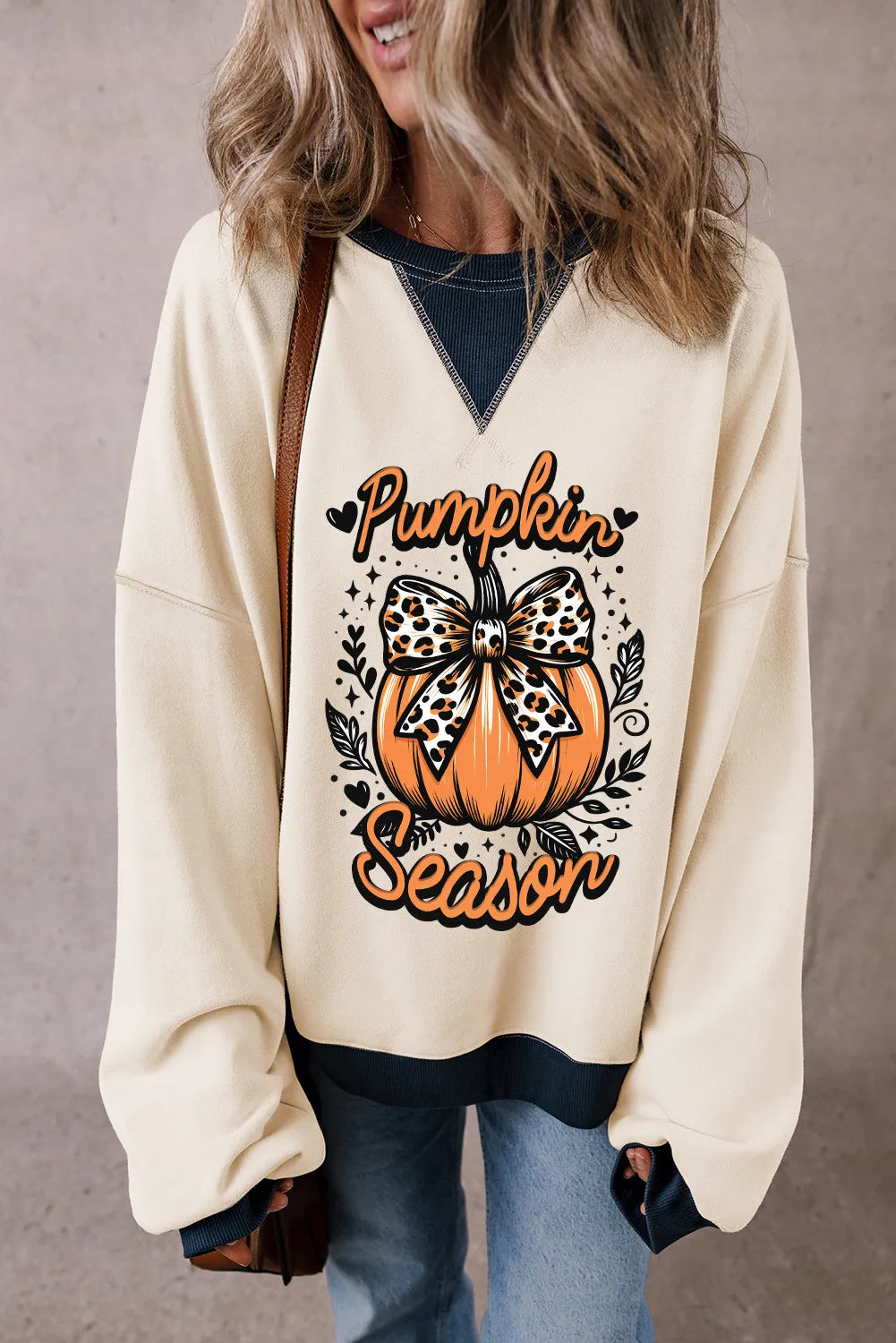 Pumpkin Season Straight Hem Sweatshirt