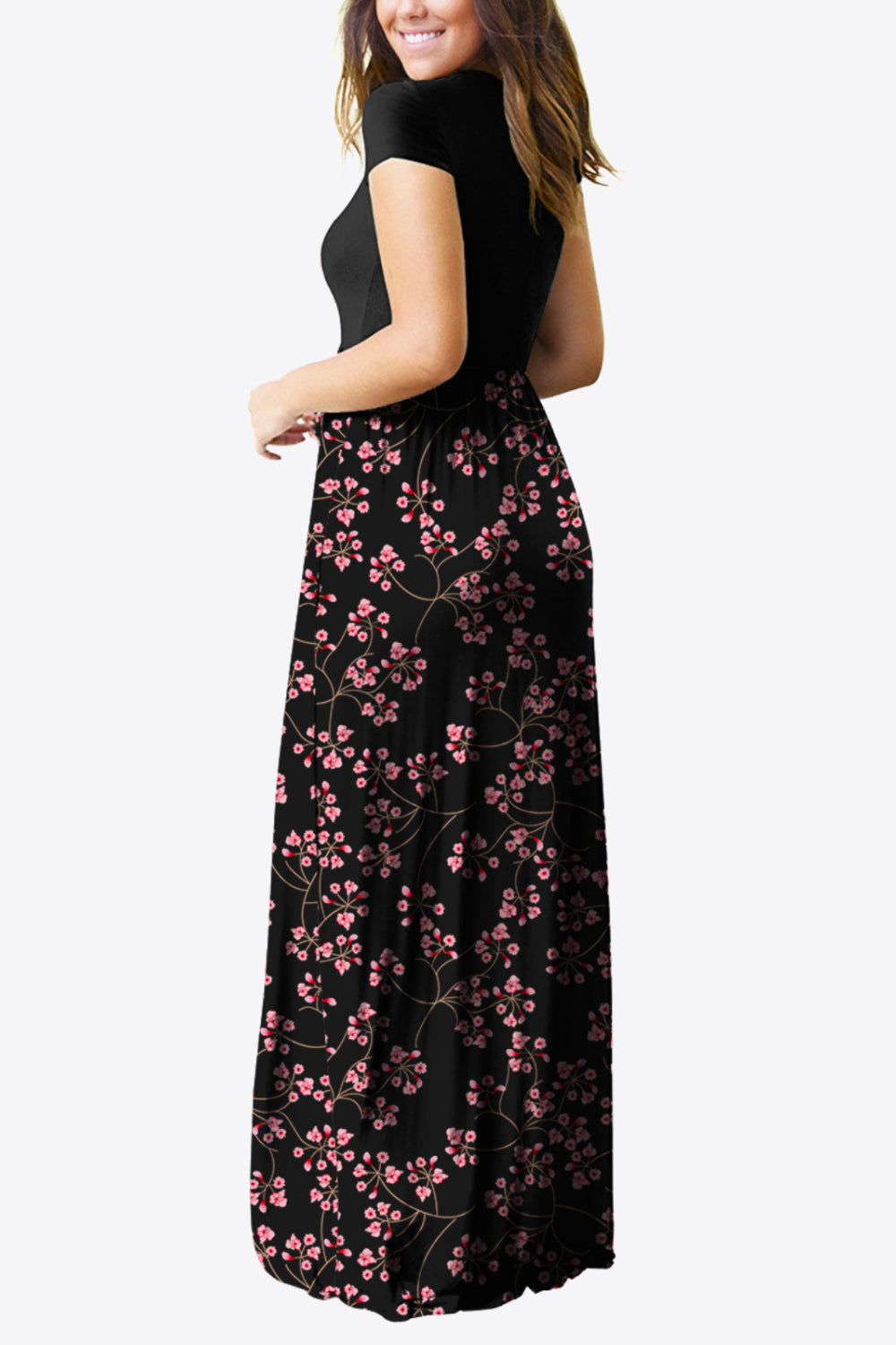 Short Sleeve Maxi Dress with Pockets - 5 Print Options