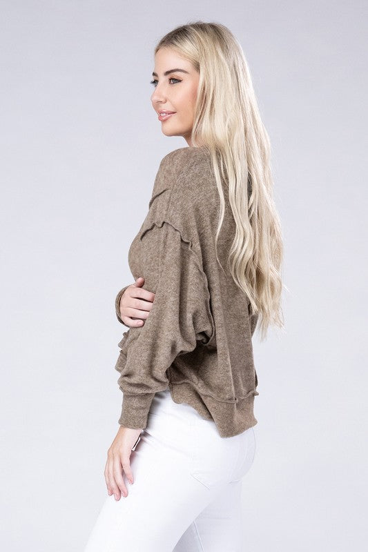 Hacci Exposed Seam Sweater - 6 Color Options