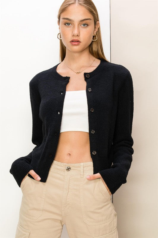 Fuzzy Soft Classic Cardigan - 4 Color Options