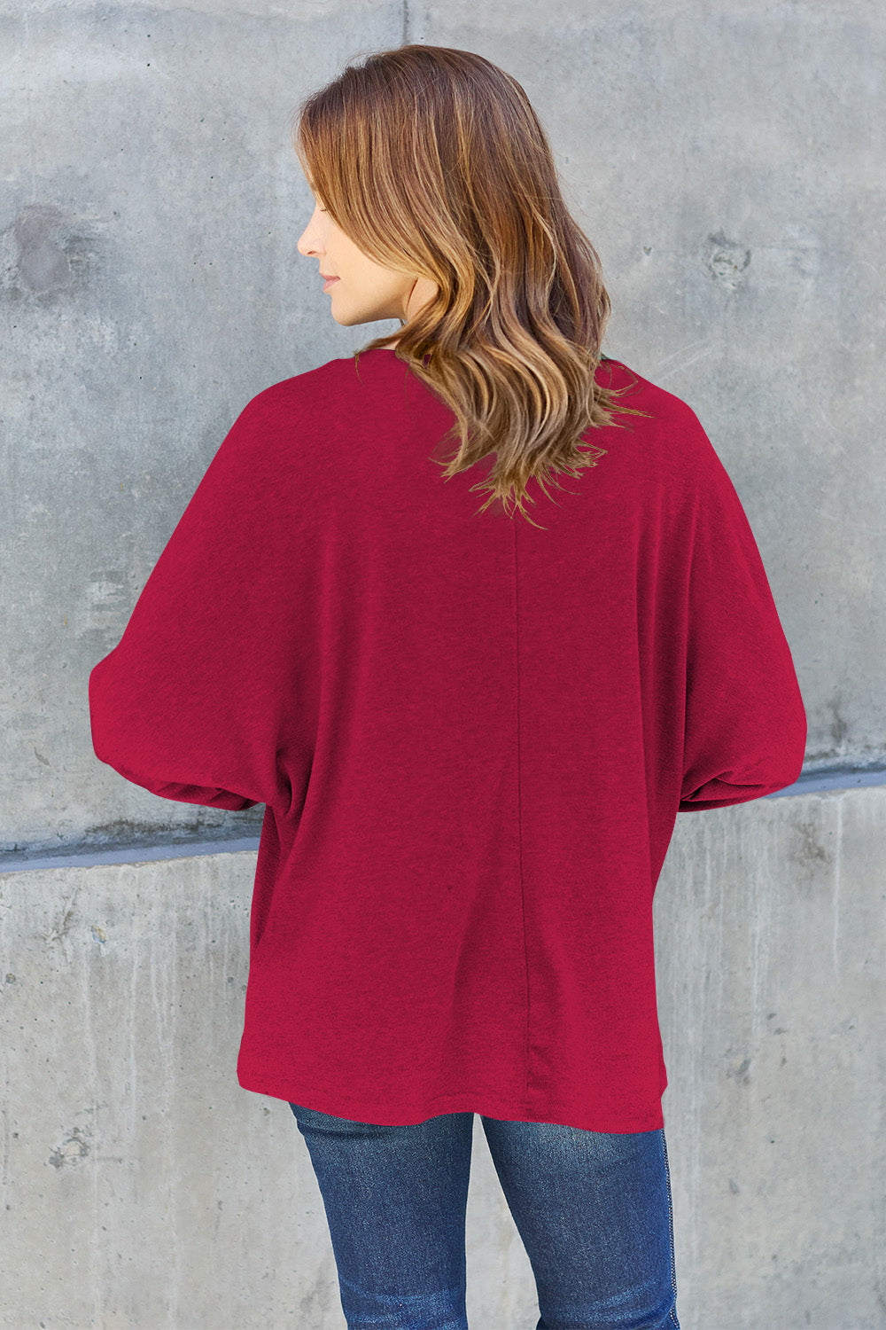 Seam Detail Relaxed Long Sleeve Top - 8 Color Options