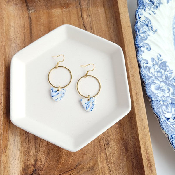 Iris Earrings - Greek Goddess Blue