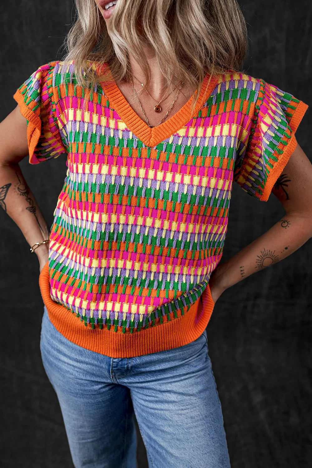 Candy Concotion Cap Sleeve Knit Top - 3 Color Options