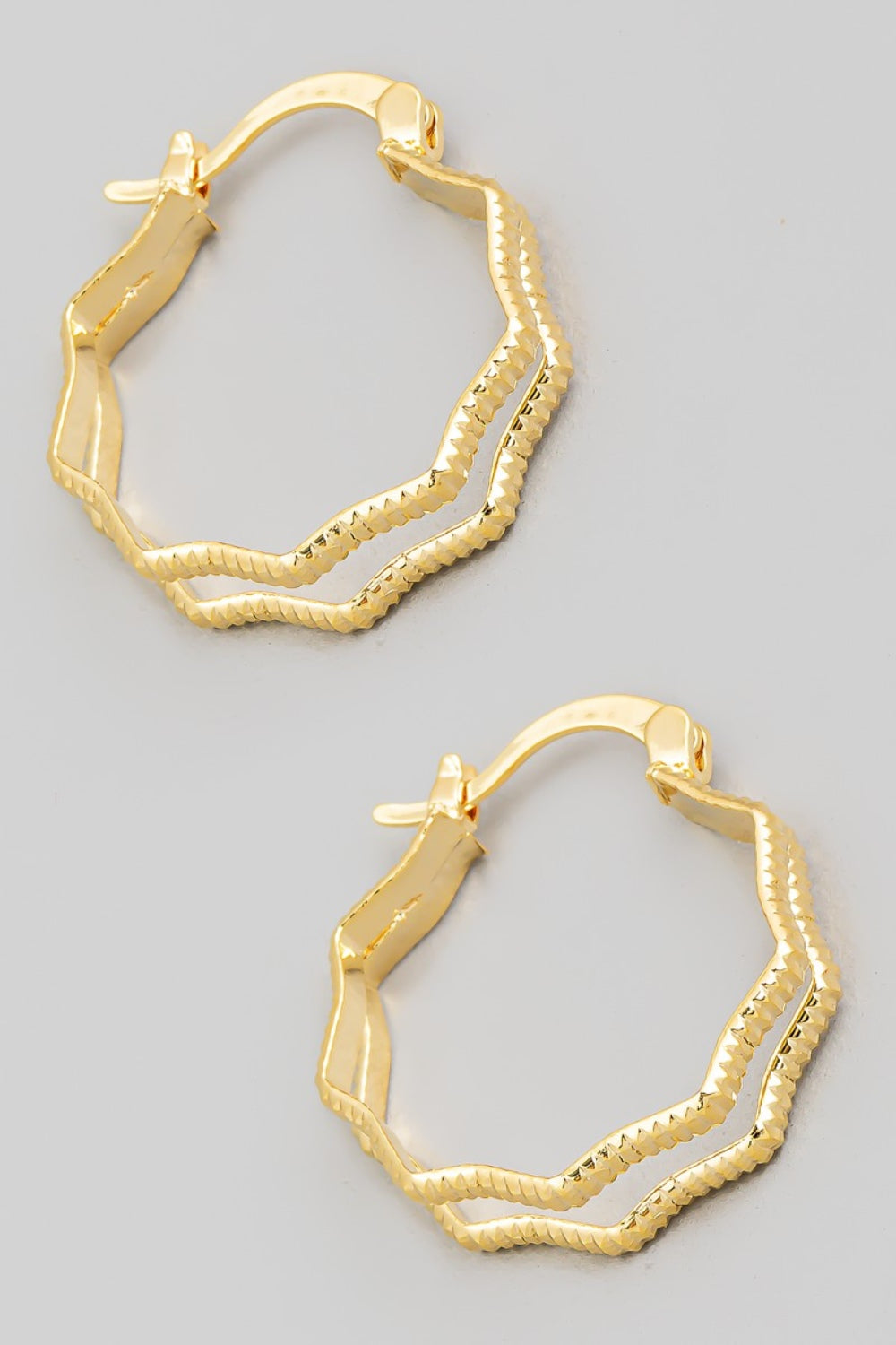 Double Wavy Hoop Earrings