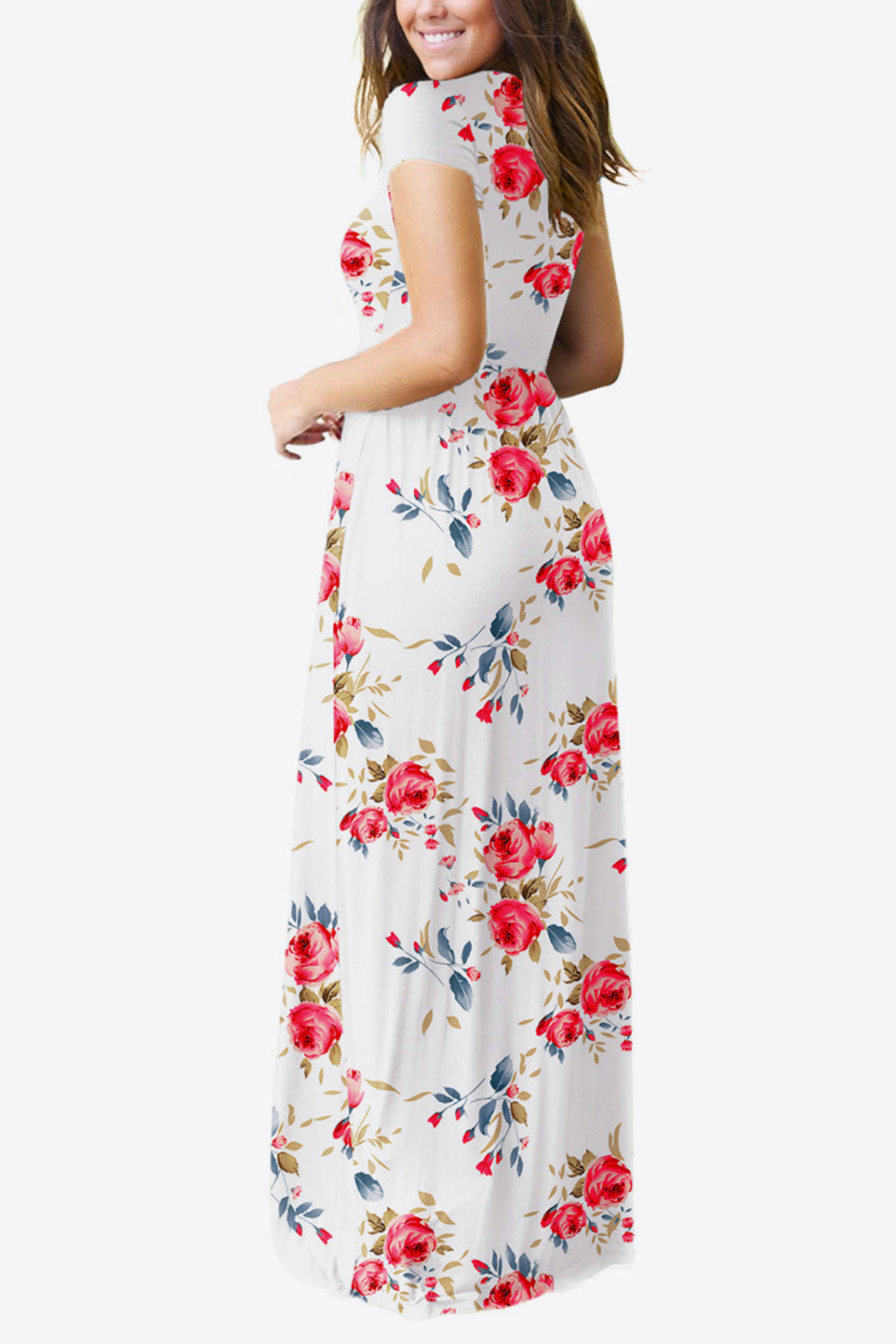 Short Sleeve Maxi Dress with Pockets - 5 Print Options