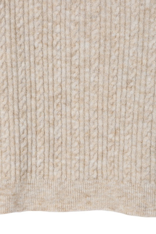 Perfectly Neutral Marled Cable Sweater