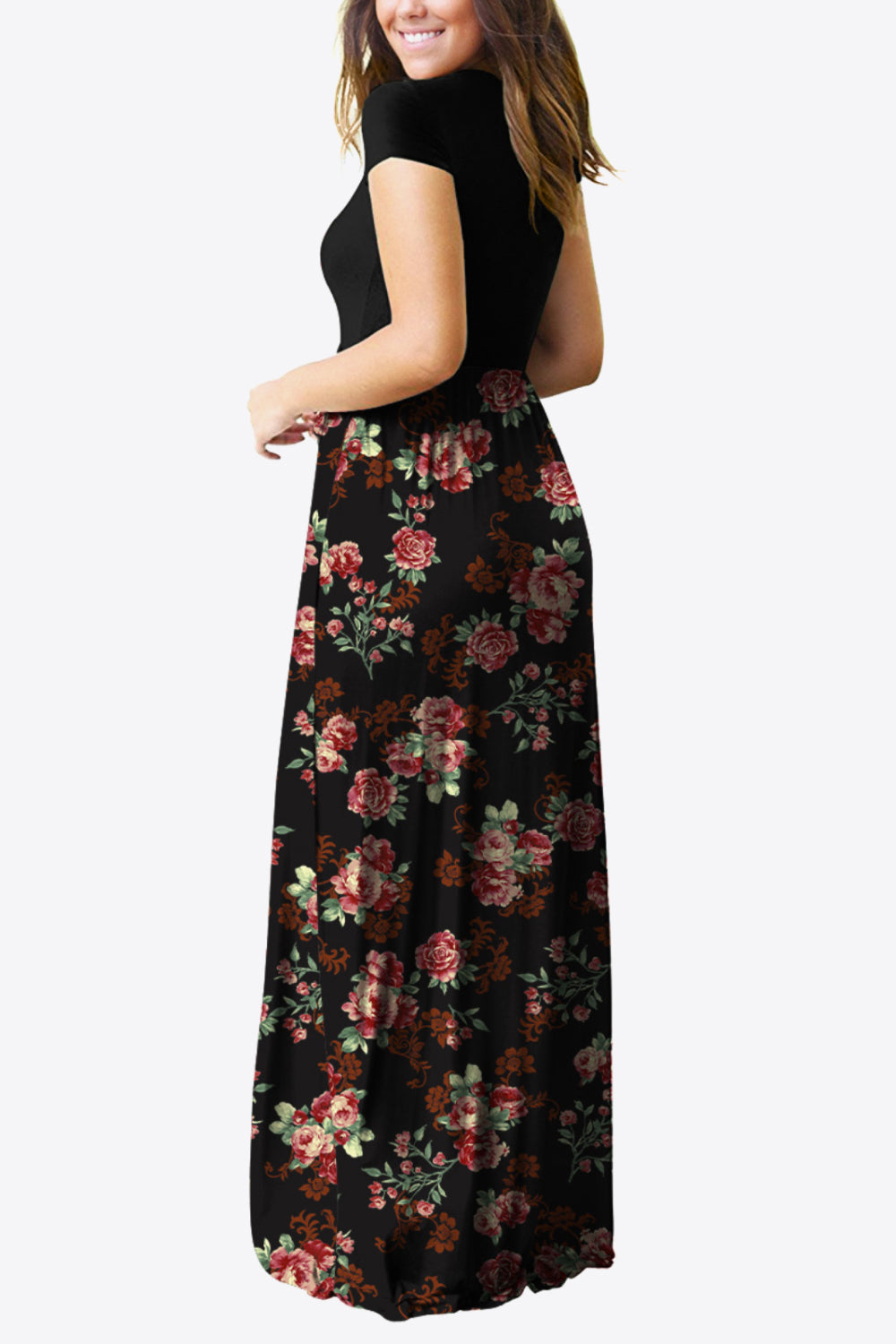 Short Sleeve Maxi Dress with Pockets - 5 Print Options