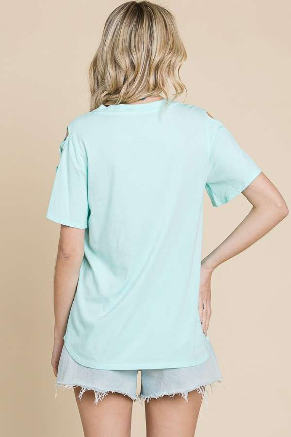 Crisscross Cutout Short Sleeve T-Shirt - 4 Color Options