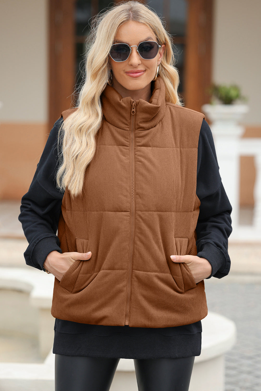 Corded Puffer Vest - 6 Color Options