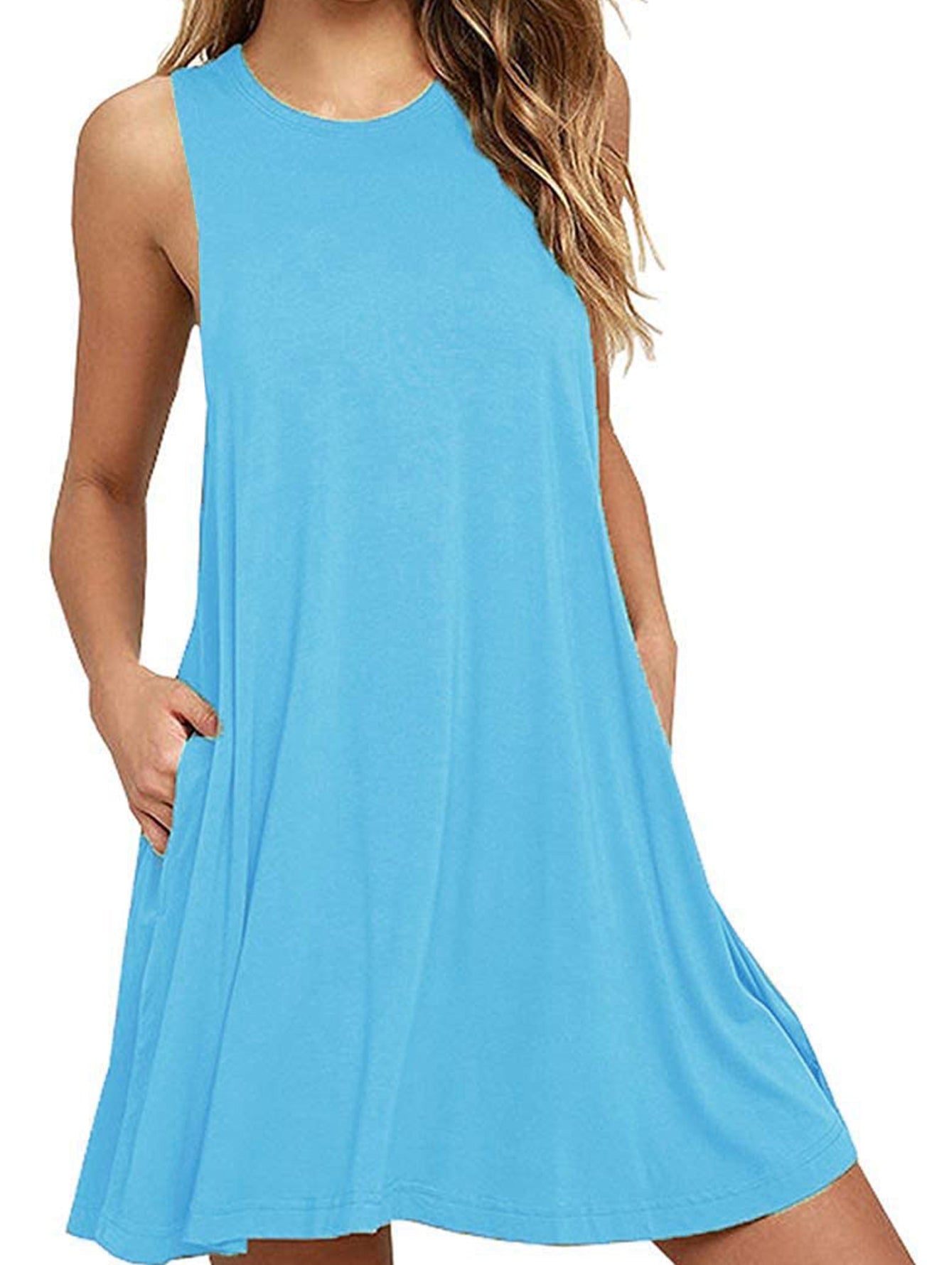 Super Stretch Tank Dress with Pockets - 7 Color Options