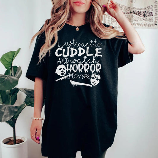 Cuddle & Watch Movies Graphic Tee