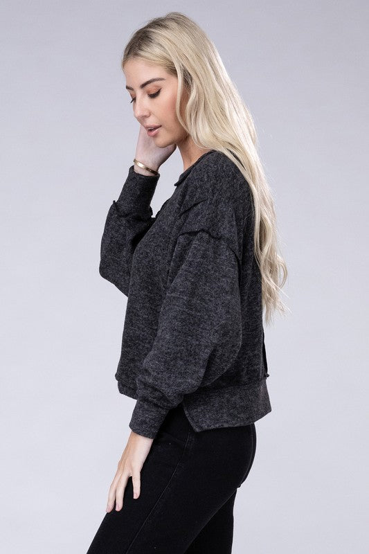 Hacci Exposed Seam Sweater - 6 Color Options