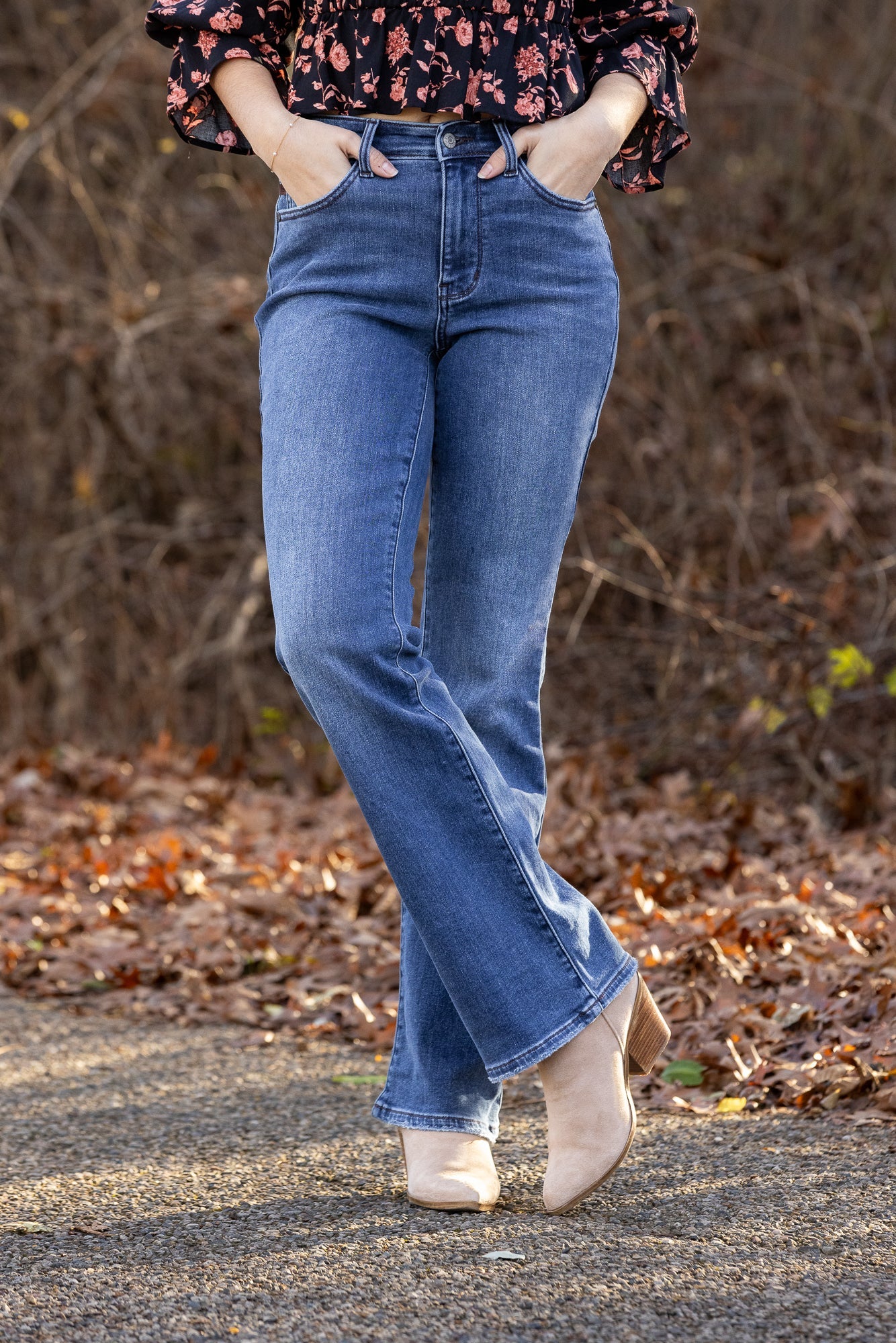 Judy Blue Paula Mid-Rise Bootcut Jeans with Thermal Lining