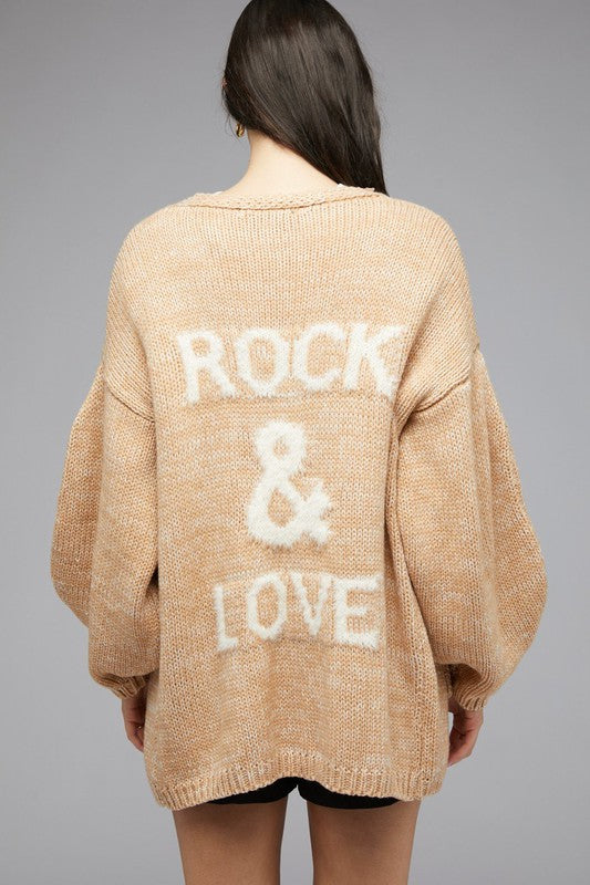 Rock & Love Long Sleeve Graphic Cardigan