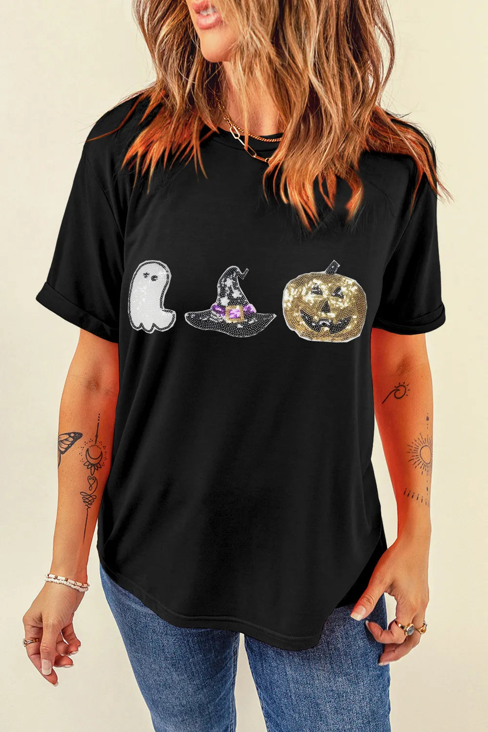 Sequin Halloween Things Graphic Tee