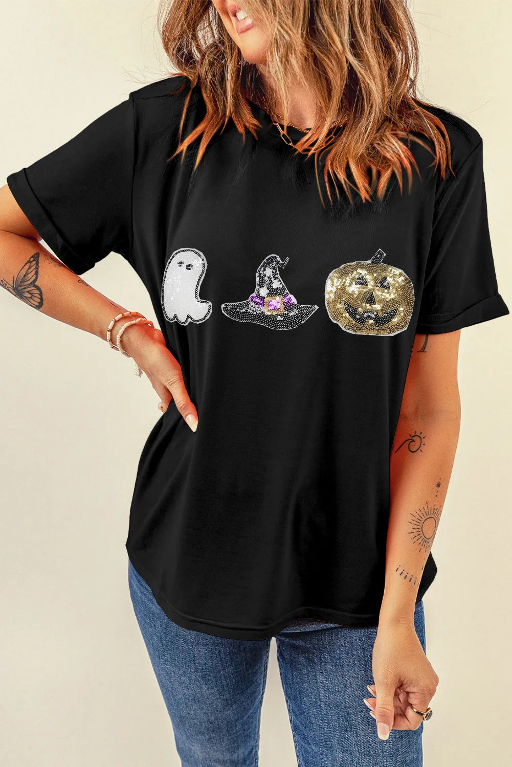 Sequin Halloween Things Graphic Tee