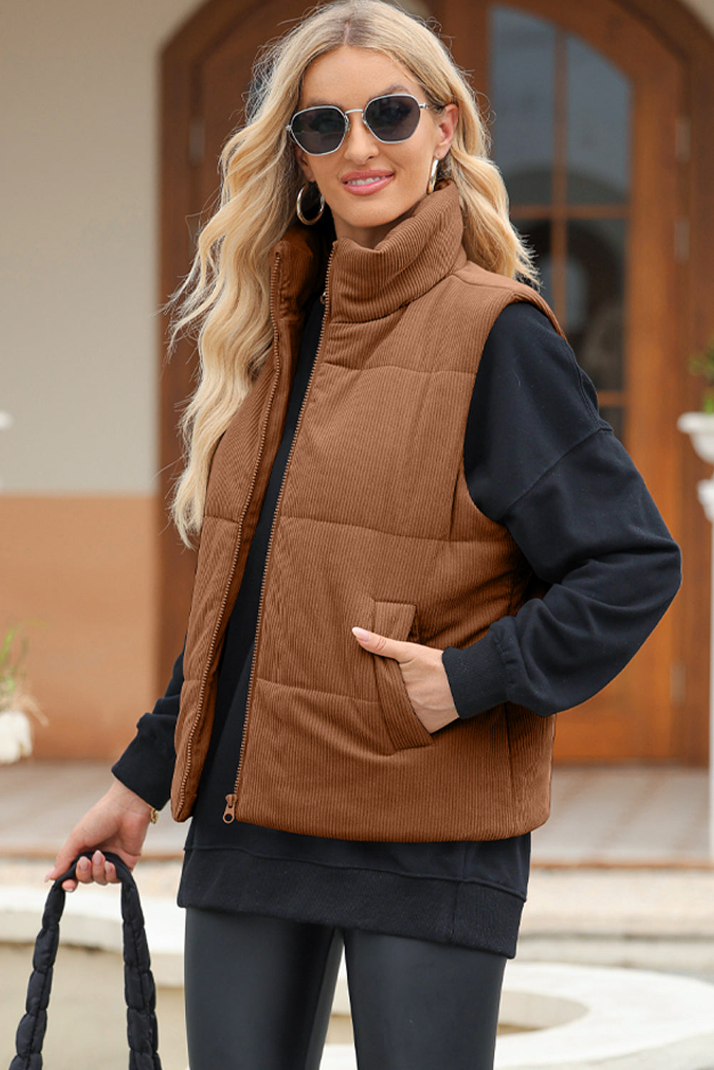 Corded Puffer Vest - 6 Color Options