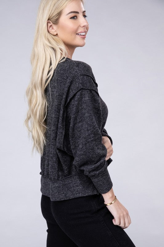 Hacci Exposed Seam Sweater - 6 Color Options