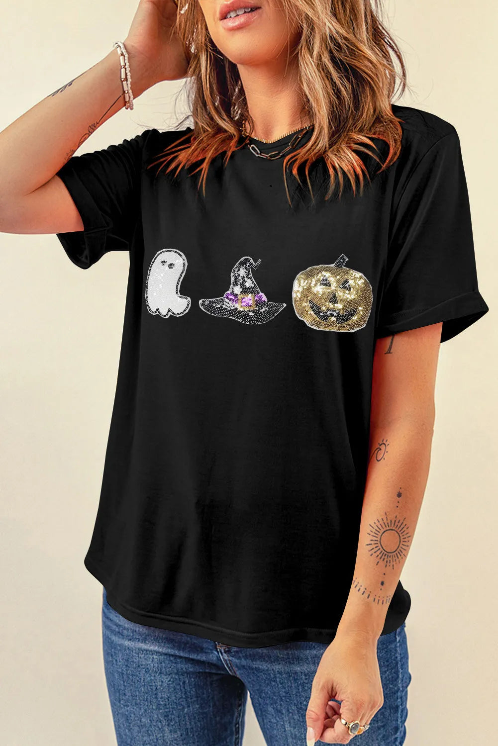 Sequin Halloween Things Graphic Tee