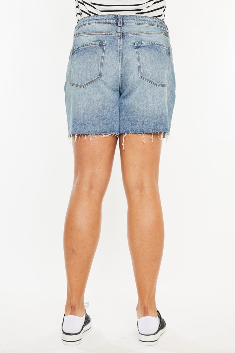 Kancan High Rise 90's Midi Denim Shorts