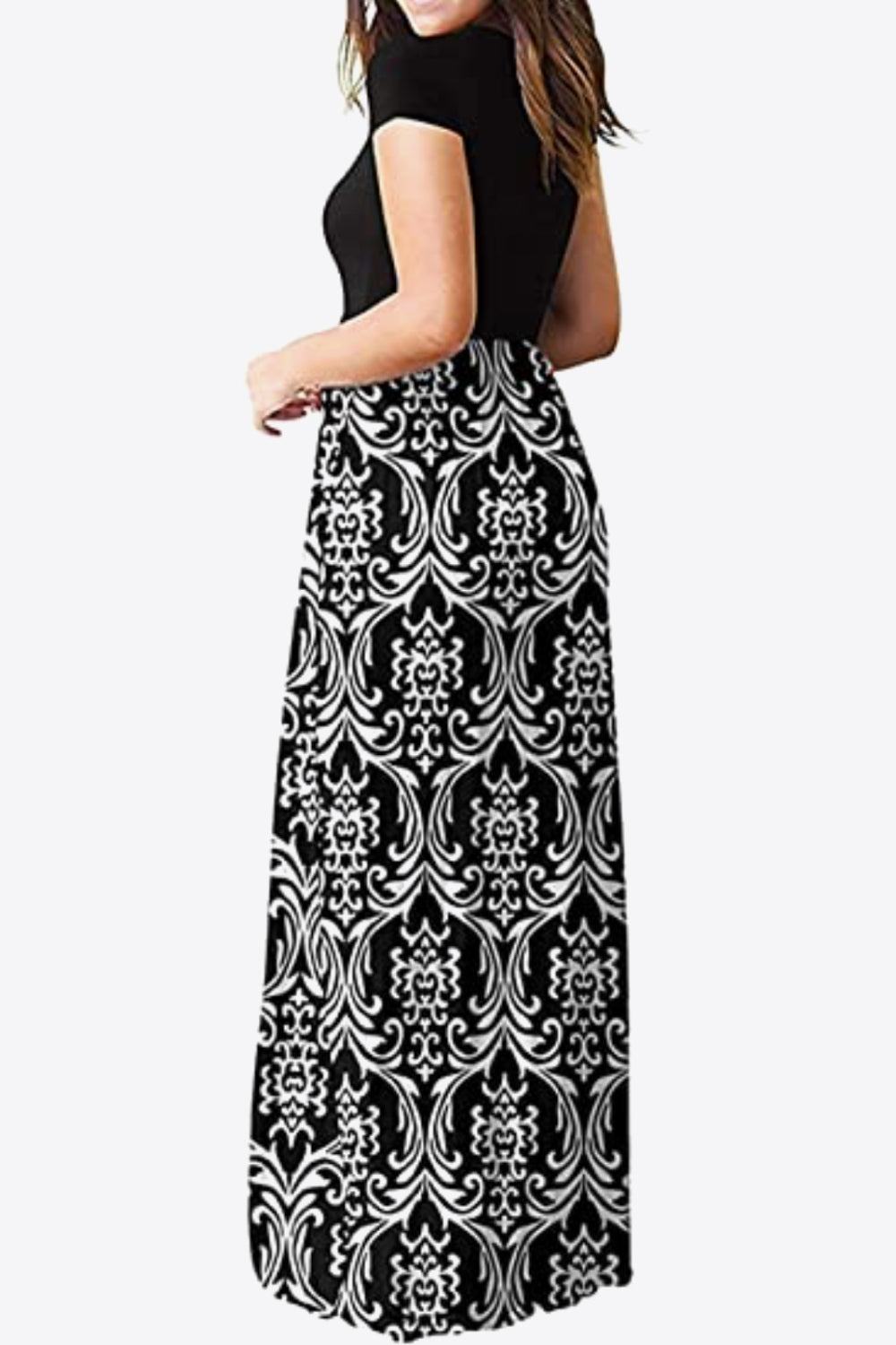 Short Sleeve Maxi Dress with Pockets - 5 Print Options