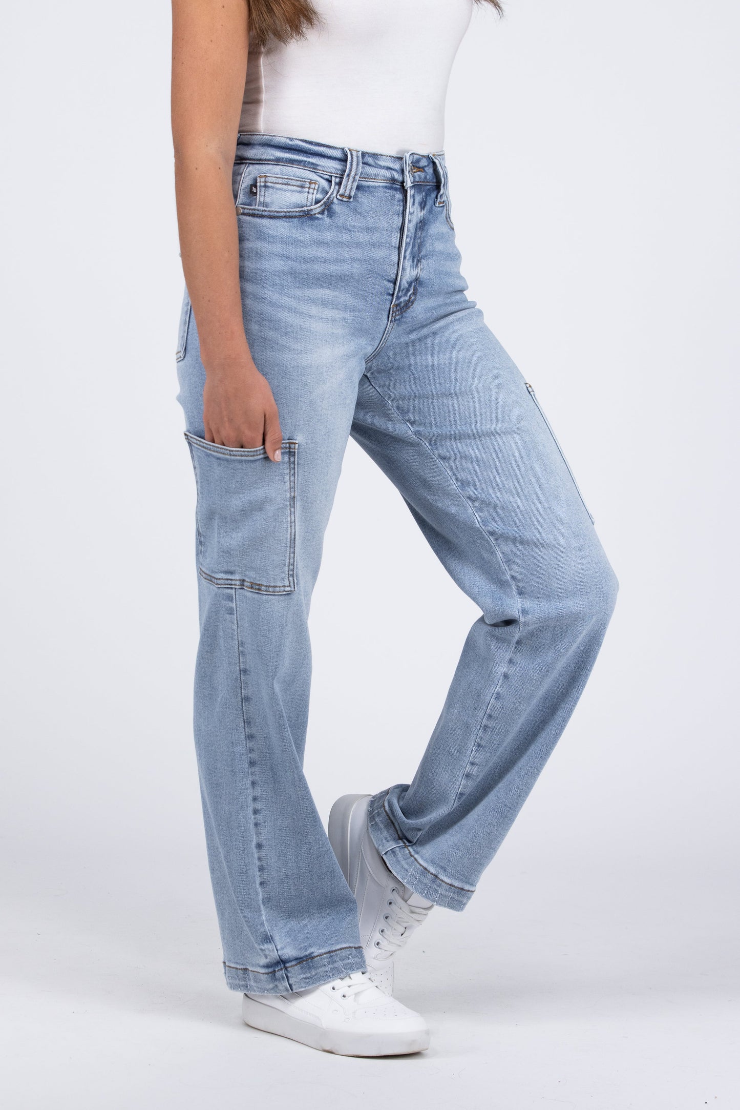 Judy Blue High Waist Straight Cargo Jeans