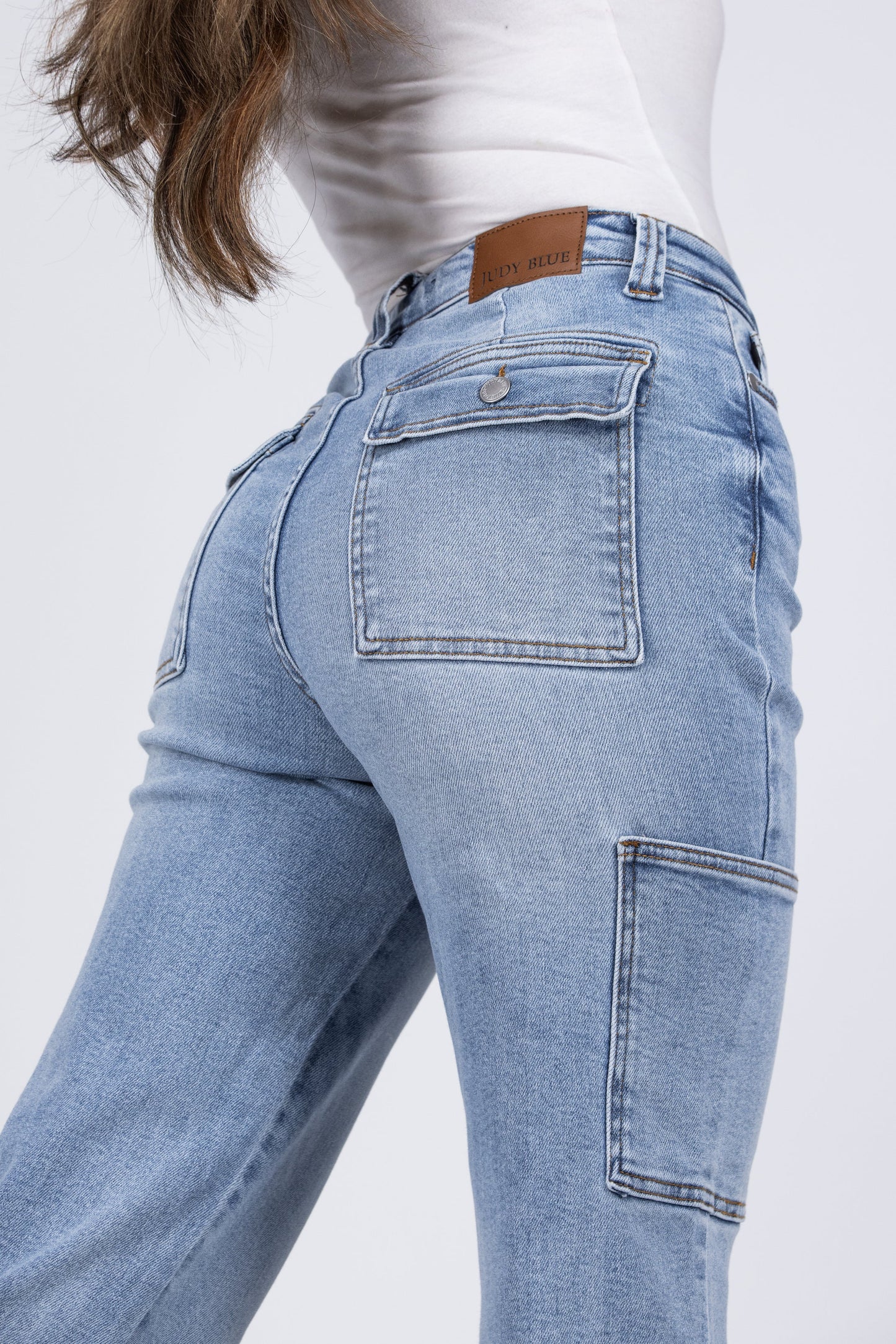 Judy Blue High Waist Straight Cargo Jeans