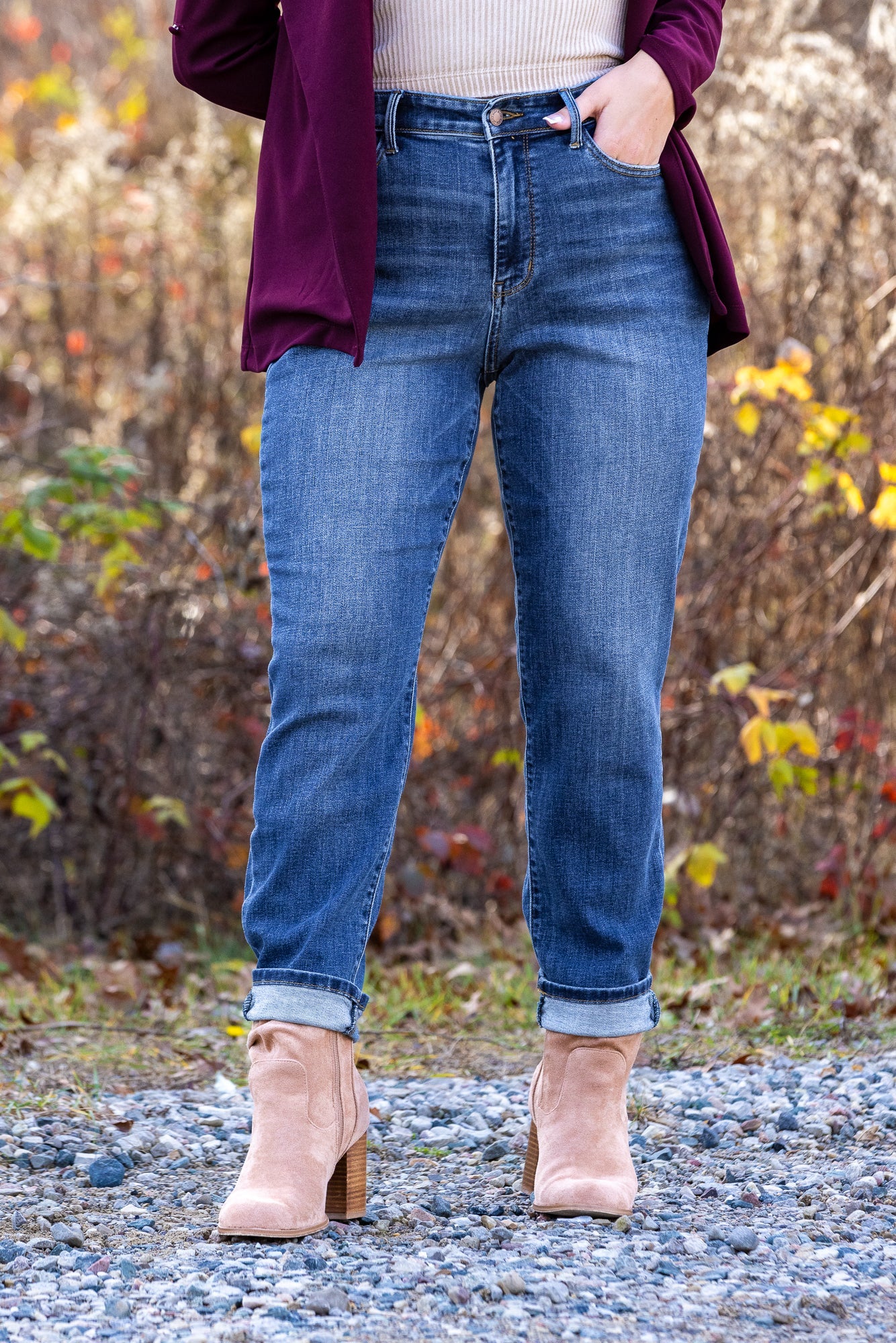 Judy Blue Paula Mid-Rise Bootcut Jeans with Thermal Lining