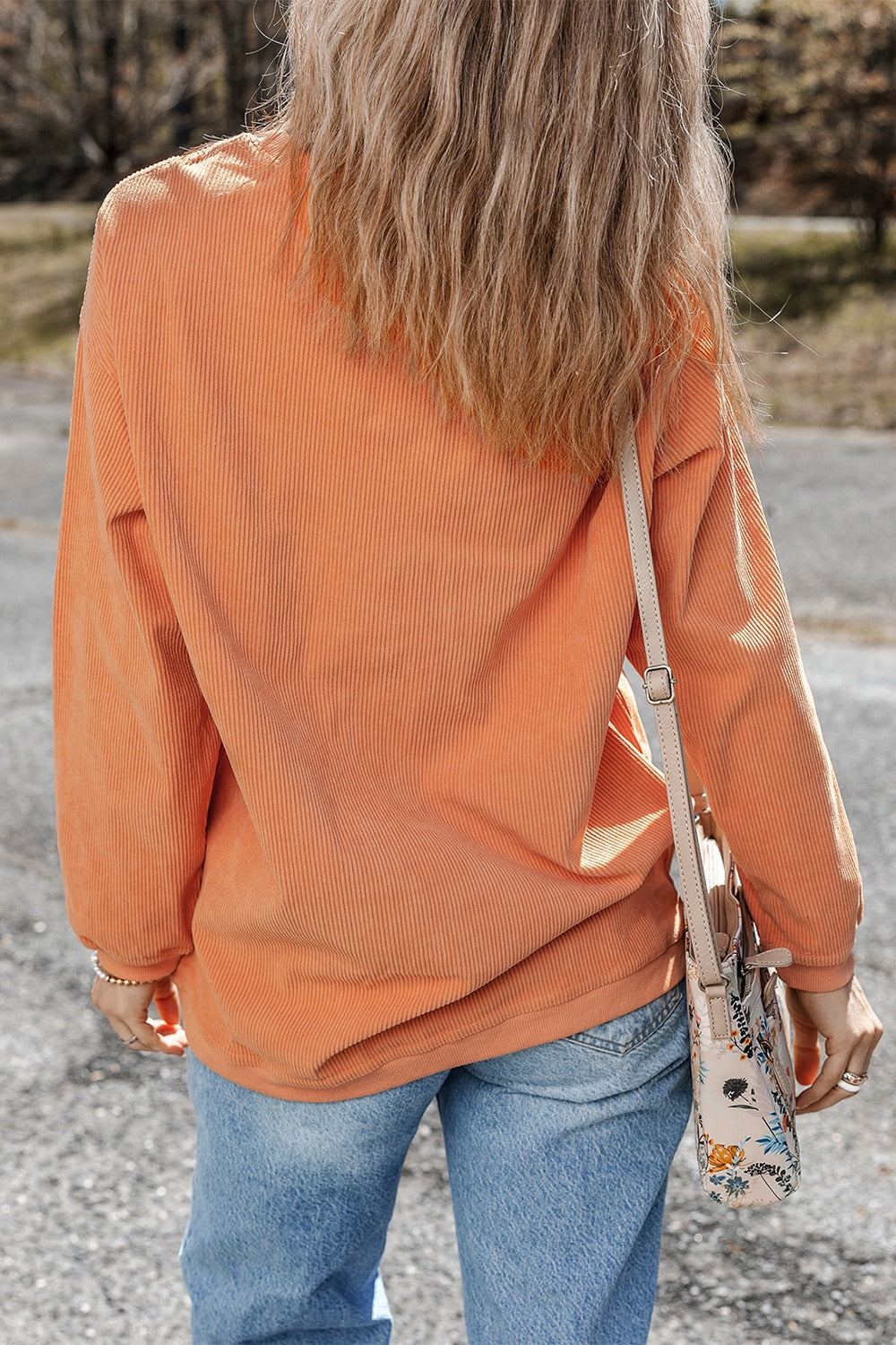 Sequin Pumpkin Corded Tunic Sweatshirt - 2 Color Options