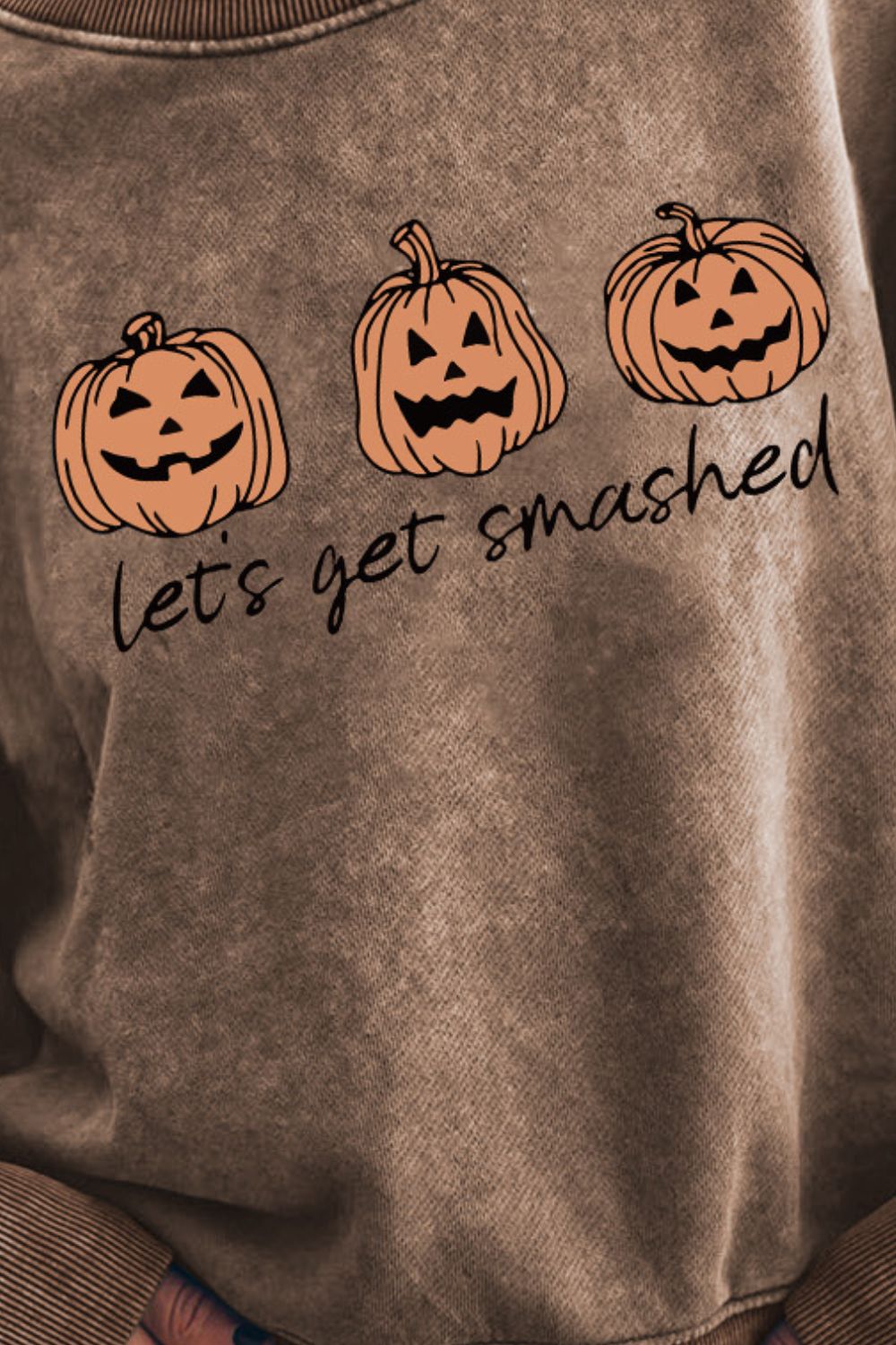 Let's Get Smashed Mineral Wash Graphic Sweatshirt