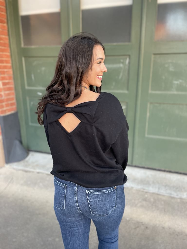 Bow Back Sweatshirt - 4 Colors