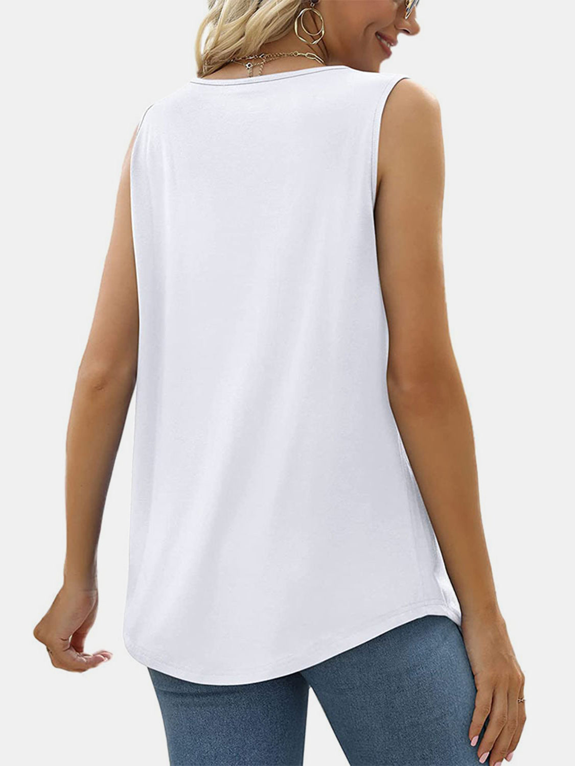 Pintuck Detail Wide Strap Tank - 6 Color Options