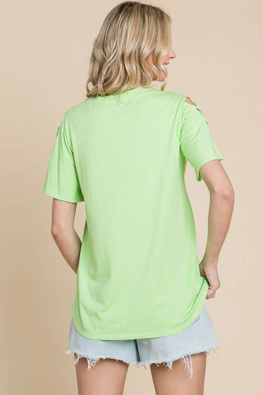 Crisscross Cutout Short Sleeve T-Shirt - 4 Color Options