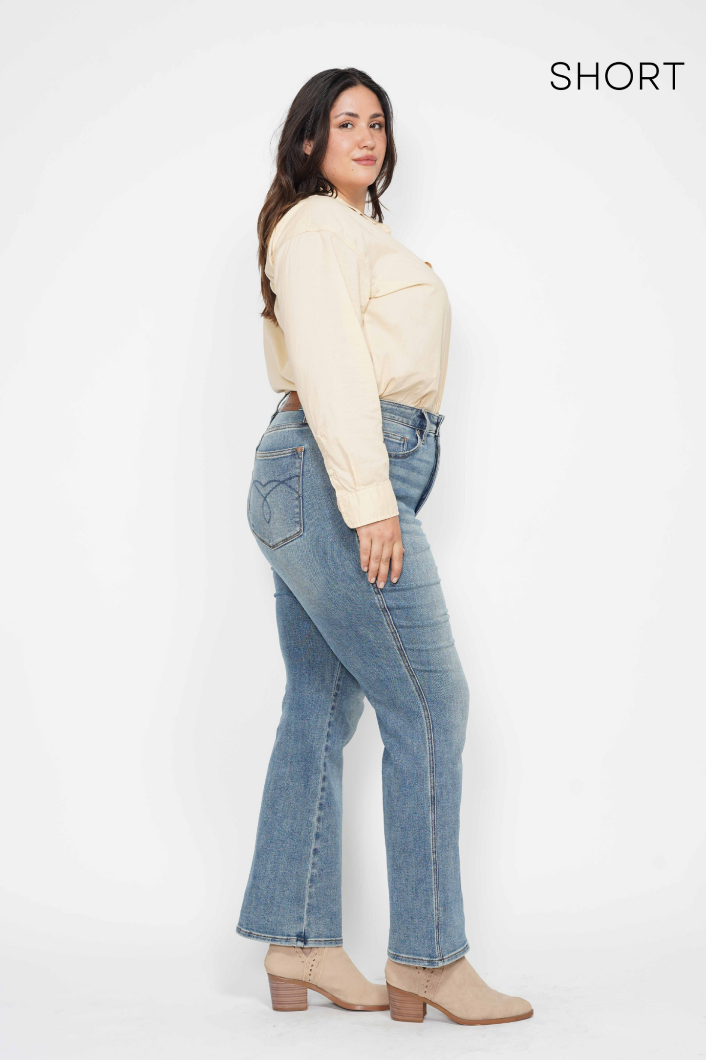 Judy Blue Tummy Control Embroidered Pocket Bootcut Jeans - 3 INSEAMS