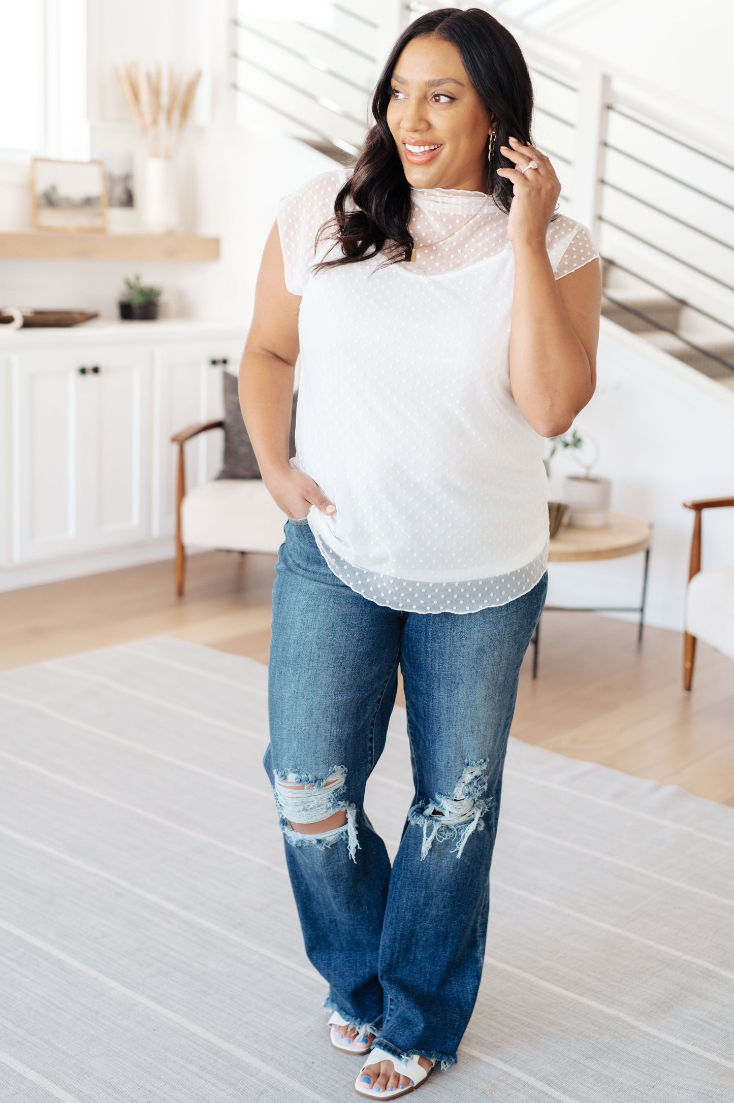 Here And Now Layering Top In White