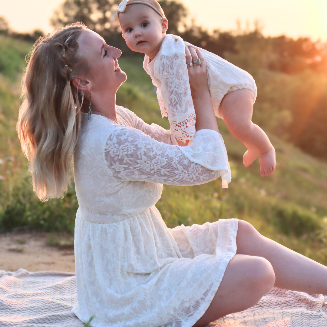 Ivory Lace Mommy & Me Dress - Infant