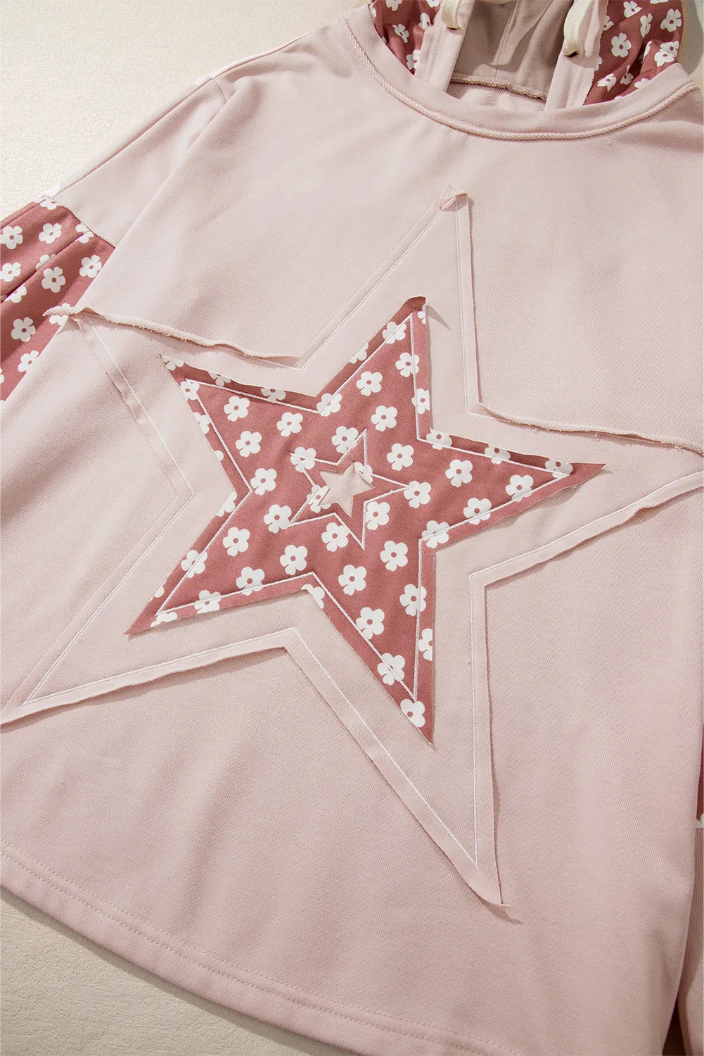 Patchwork Star Long Sleeve Hoodie - 3 Color Options