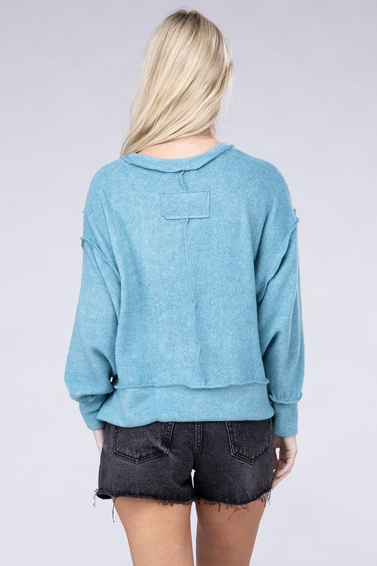 Hacci Exposed Seam Sweater - 6 Color Options