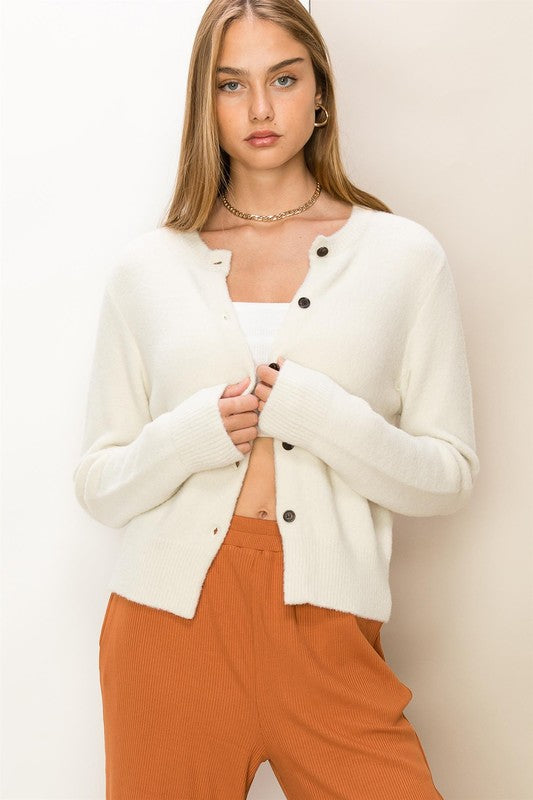 Fuzzy Soft Classic Cardigan - 4 Color Options