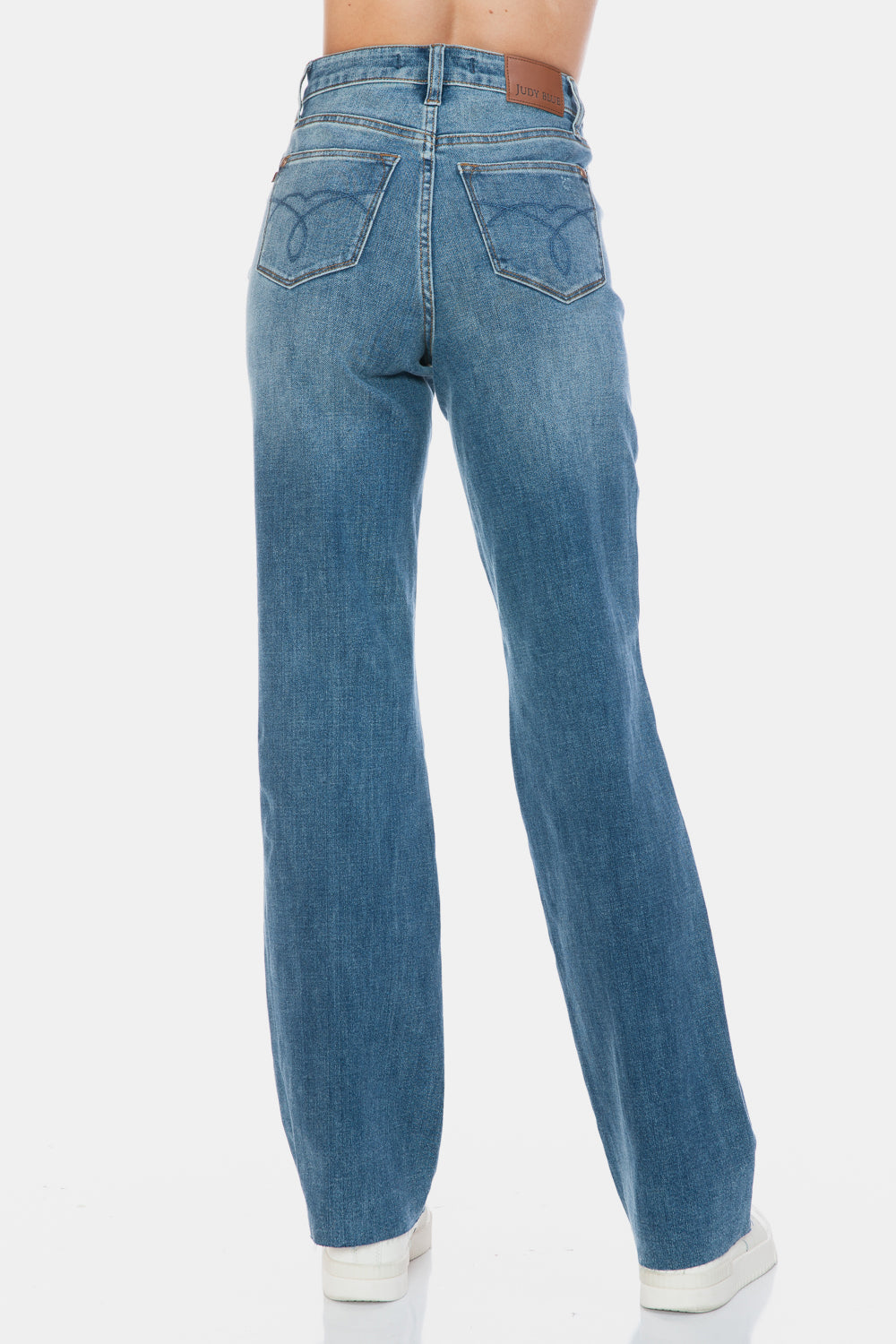 Judy Blue Tummy Control Raw Hem Straight Jeans