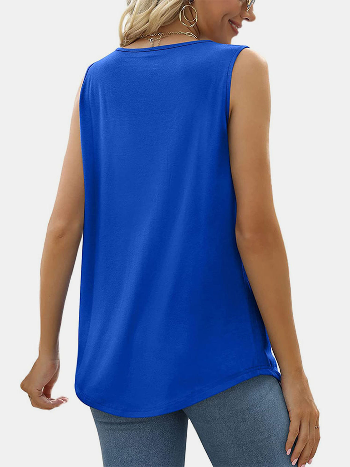 Pintuck Detail Wide Strap Tank - 6 Color Options