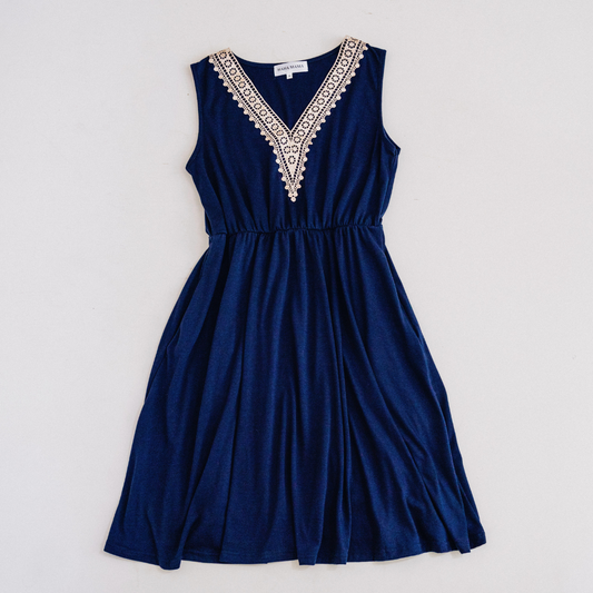 Navy Lace Mommy & Me Dress - Women