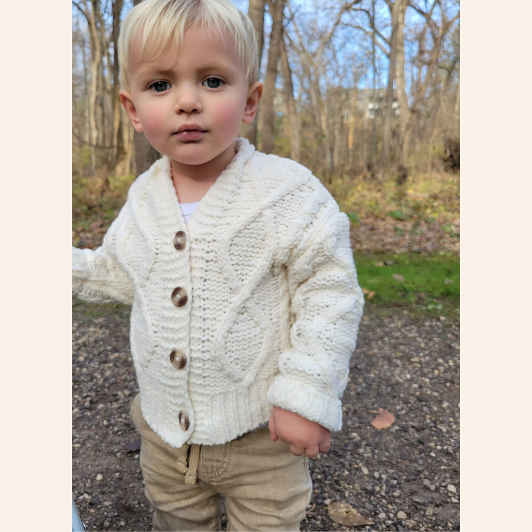 Ivory Cable Knit Cardigan - Infant