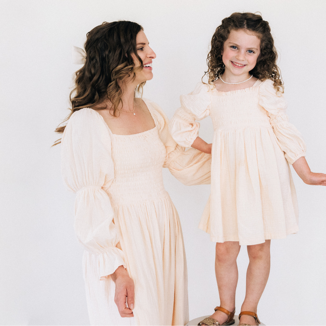 Muslin Puffed Sleeve Mommy & Me Dress - Child