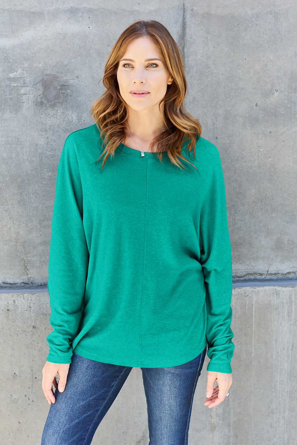 Seam Detail Relaxed Long Sleeve Top - 8 Color Options