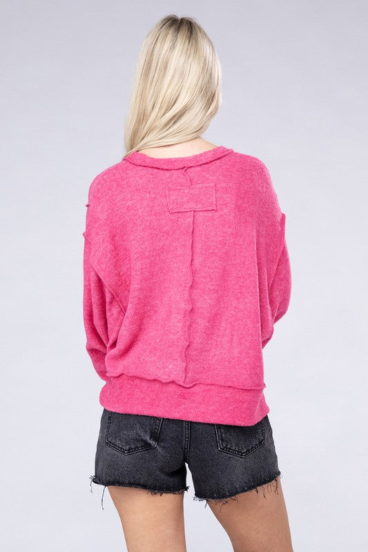 Hacci Exposed Seam Sweater - 6 Color Options