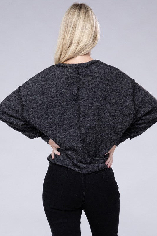 Hacci Exposed Seam Sweater - 6 Color Options