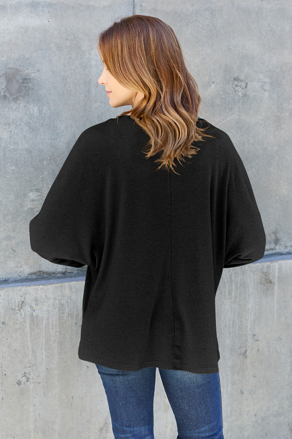 Seam Detail Relaxed Long Sleeve Top - 8 Color Options