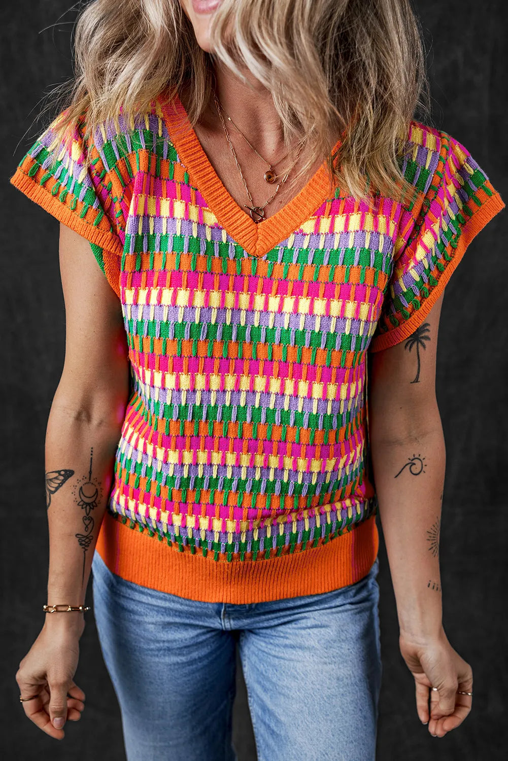 Candy Concotion Cap Sleeve Knit Top - 3 Color Options