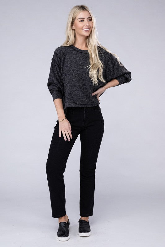 Hacci Exposed Seam Sweater - 6 Color Options